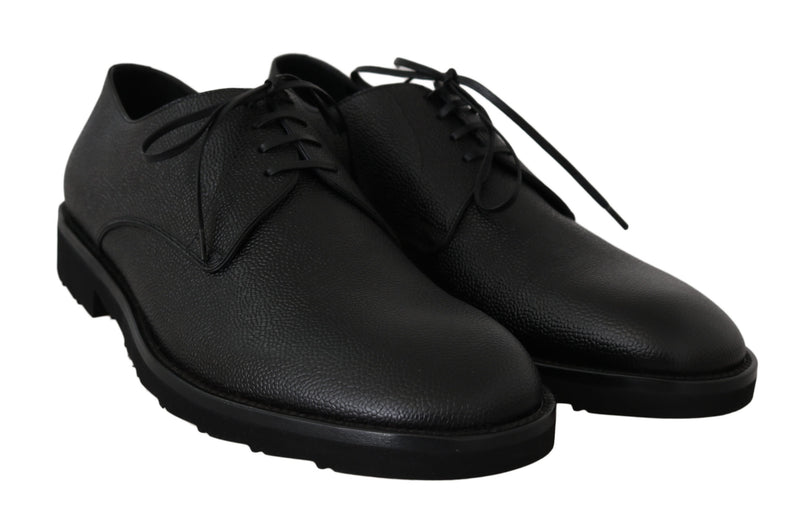 Black Leather Derby Dress Formal Shoes