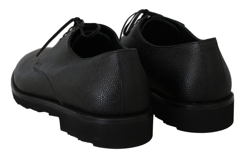 Black Leather Derby Dress Formal Shoes