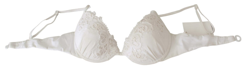 White Nylon Lace Push Up Bra Underwear