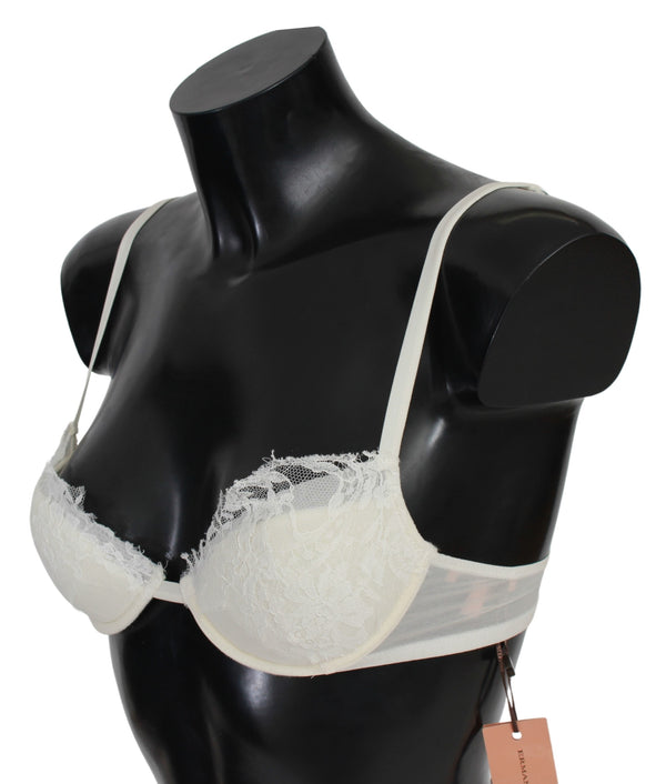 White Lace Reggiseno Bra Silk Underwear