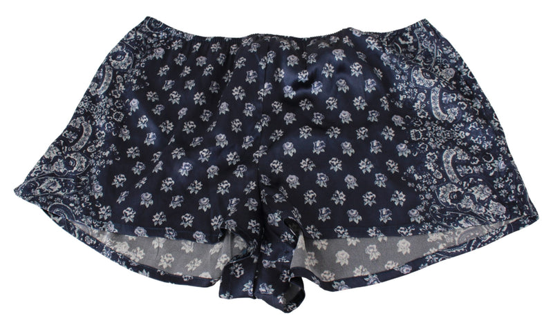 Blue Lingerie Shorts Silk Stretch Underwear