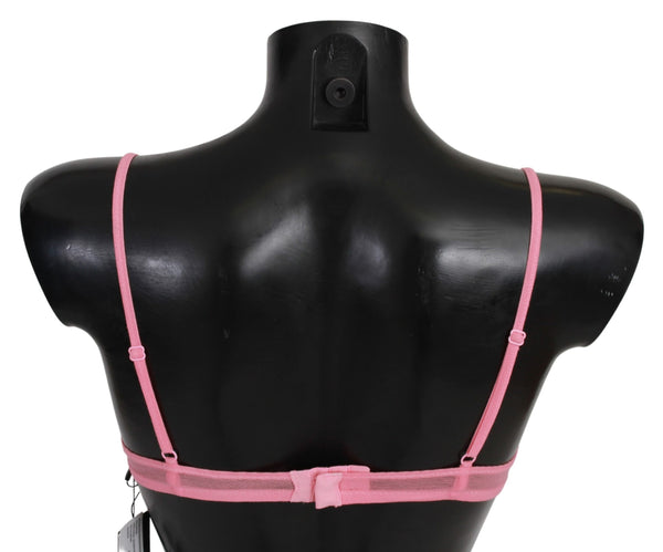 Pink Cotton Stretch Push Up Bra Underwear