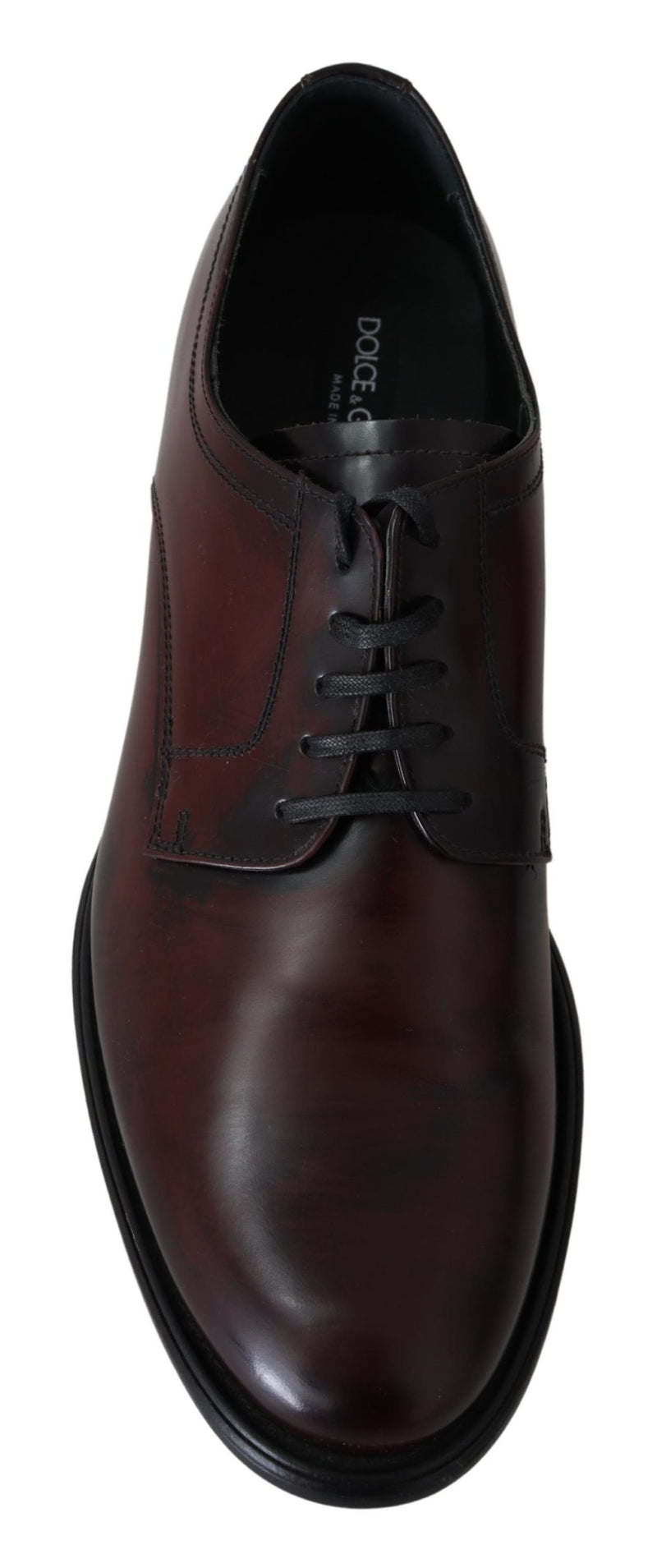 Brown Leather Lace Up Men Dress Derby Shoes