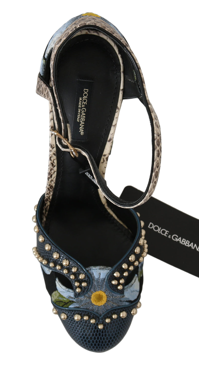 Pumps Heels Jacquard Crystal Leather Shoes