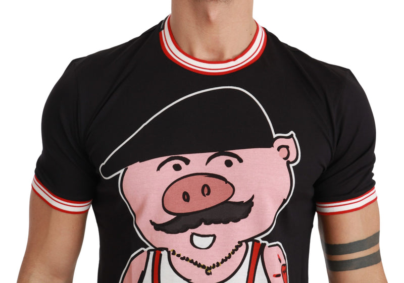 Black Cotton Top 2019 Year of the Pig T-shirt