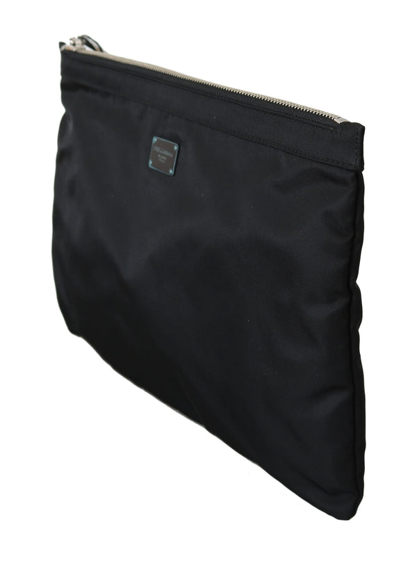 Black Mens Clutch Hand Purse Toiletry Pouch