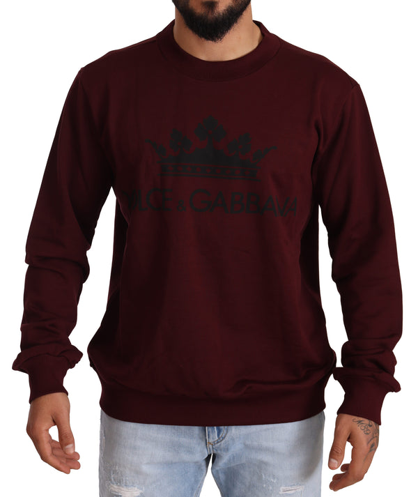 Bordeaux Crown Cotton Pullover Sweater