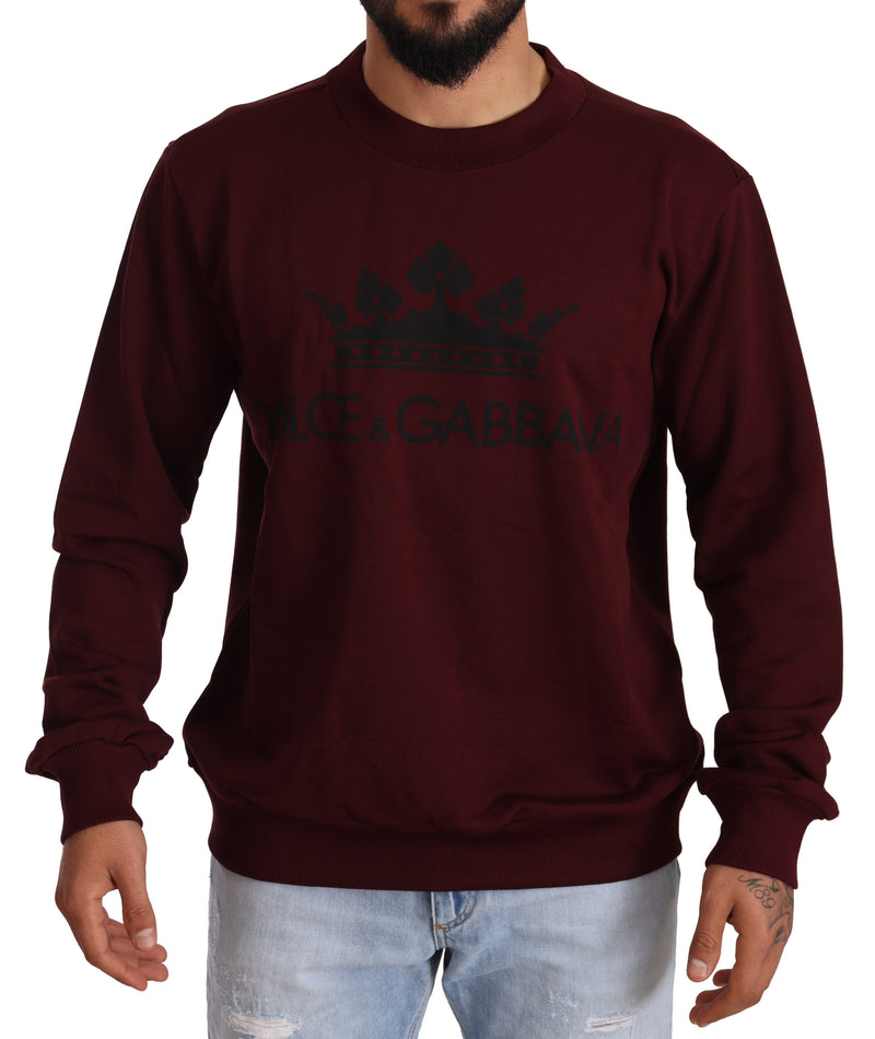 Bordeaux Crown Cotton Pullover Sweater
