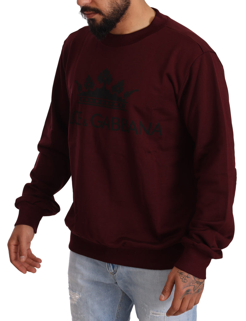 Bordeaux Crown Cotton Pullover Sweater