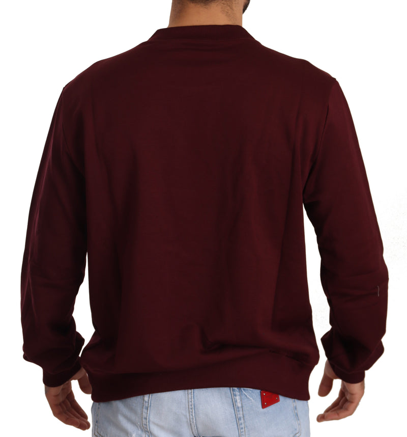 Bordeaux Crown Cotton Pullover Sweater