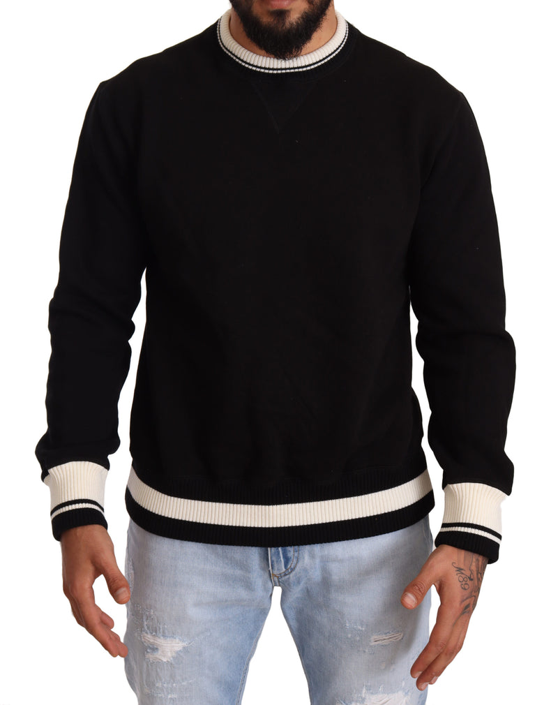 Black Cotton #dgfamily Pullover Sweater