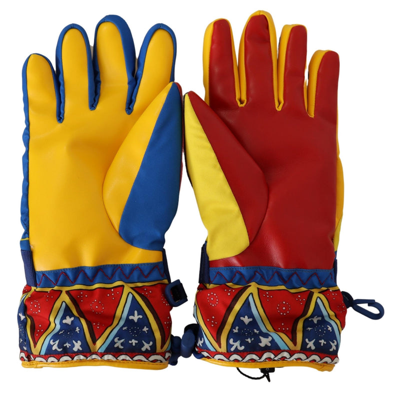 Multicolor Carretto Winter Mitten Gloves
