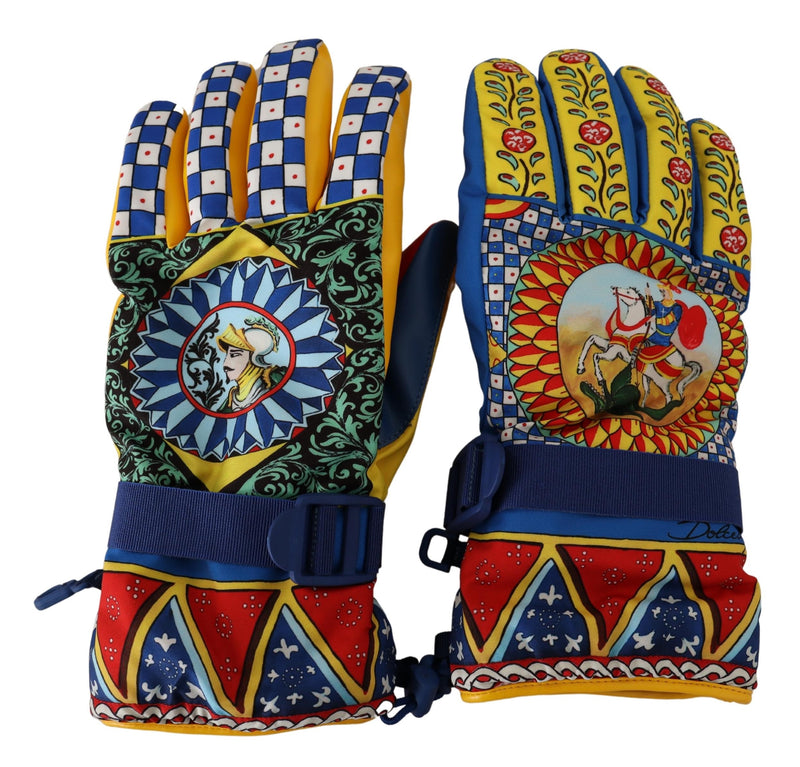Multicolor Carretto Winter Mitten Gloves