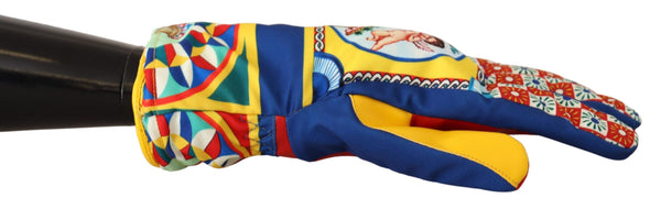 Multicolor Sicily Women Winter Mitten Carretto Gloves