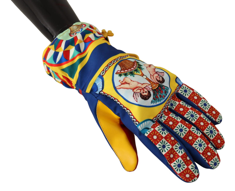 Multicolor Sicily Women Winter Mitten Carretto Gloves