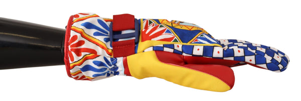 Multicolor Carretto Winter Warm Womens Mittens Gloves