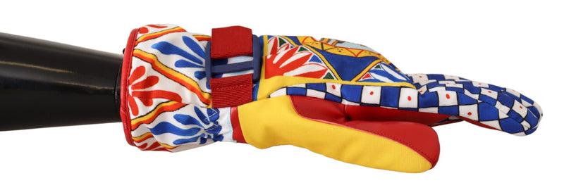 Multicolor Carretto Winter Warm Womens Mittens Gloves