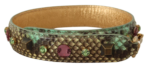 Multicolor Crystal Leather Bag Accessory Shoulder Strap