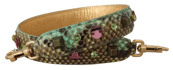 Multicolor Crystal Leather Bag Accessory Shoulder Strap