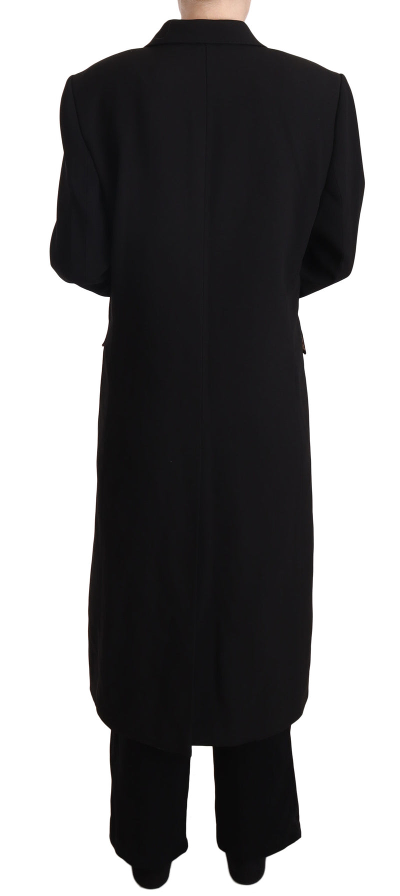 Black Double Breasted Overcoat Jacket