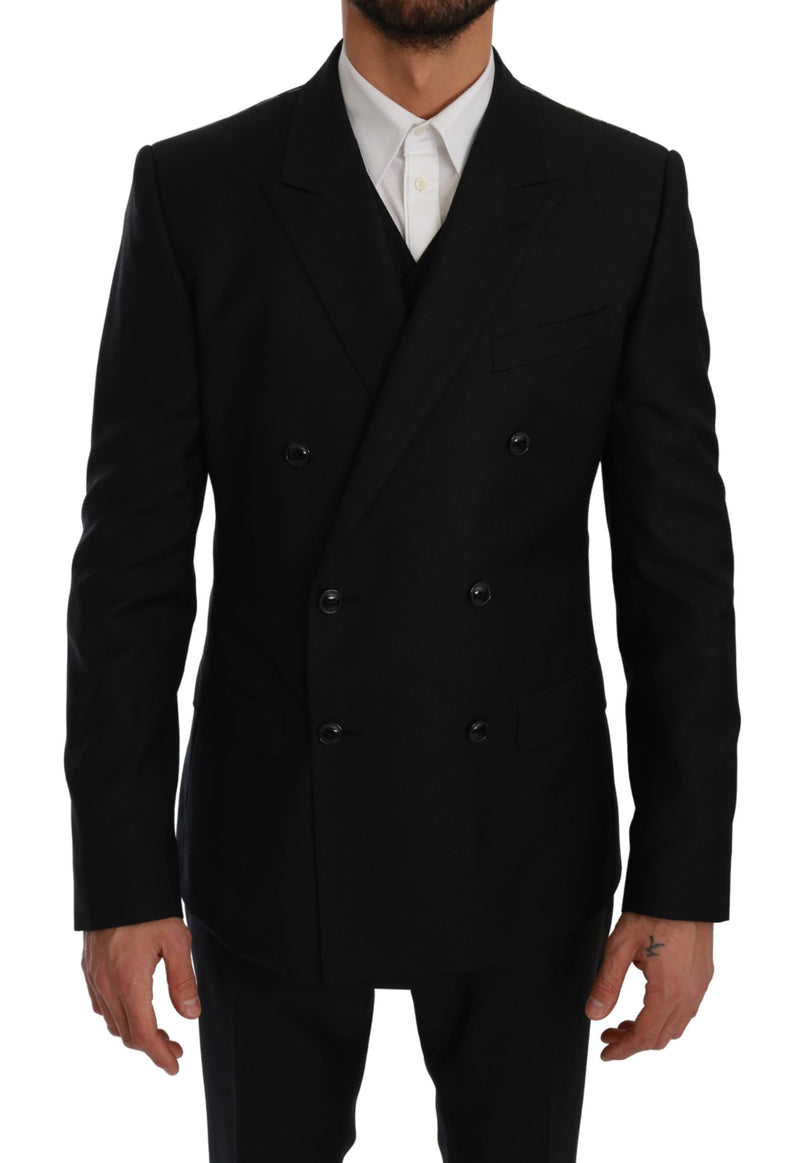 Blue Double Breasted 3 Piece MARTINI Suit
