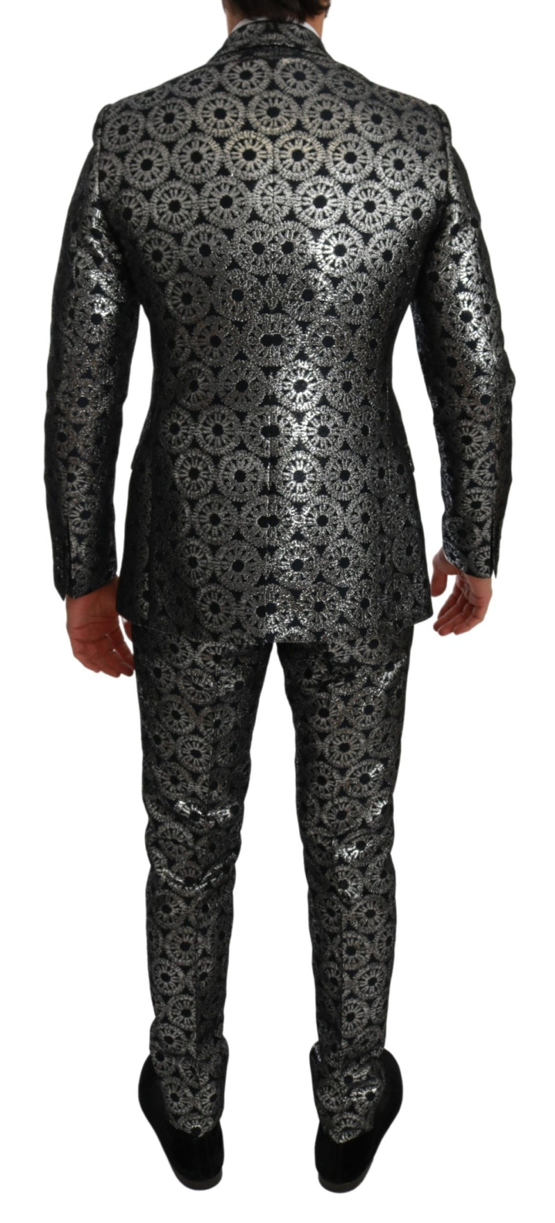 Blue Silver Slim Fit GOLD 2 Piece Suit