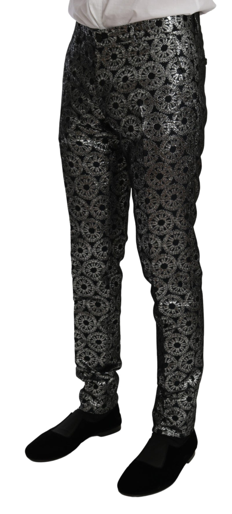 Blue Silver Slim Fit GOLD 2 Piece Suit