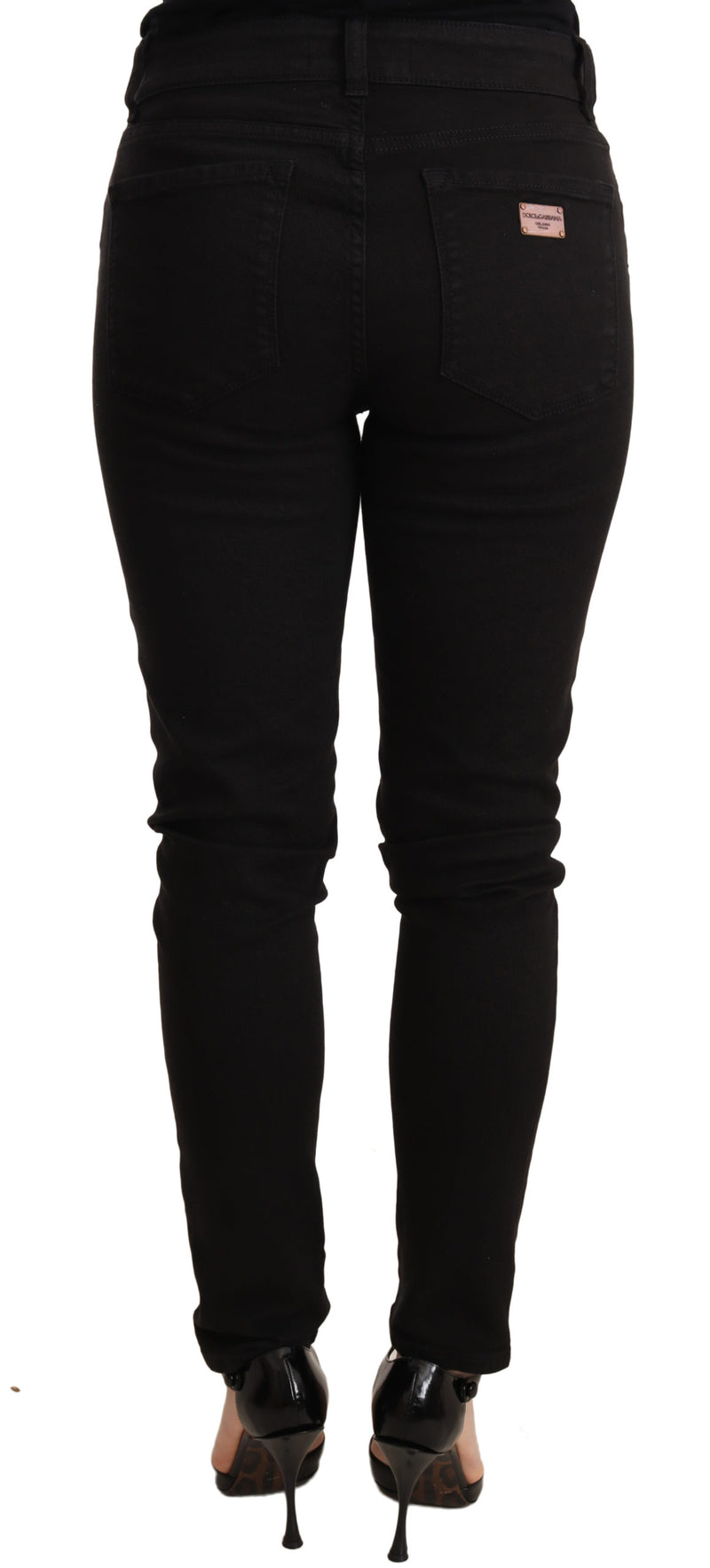 Black Slim Fit Denim Cotton Stretch Jeans