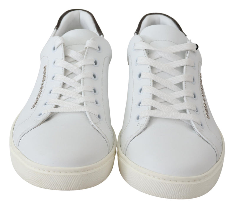 White Leather Low Top Casual Mens Sneakers Shoes