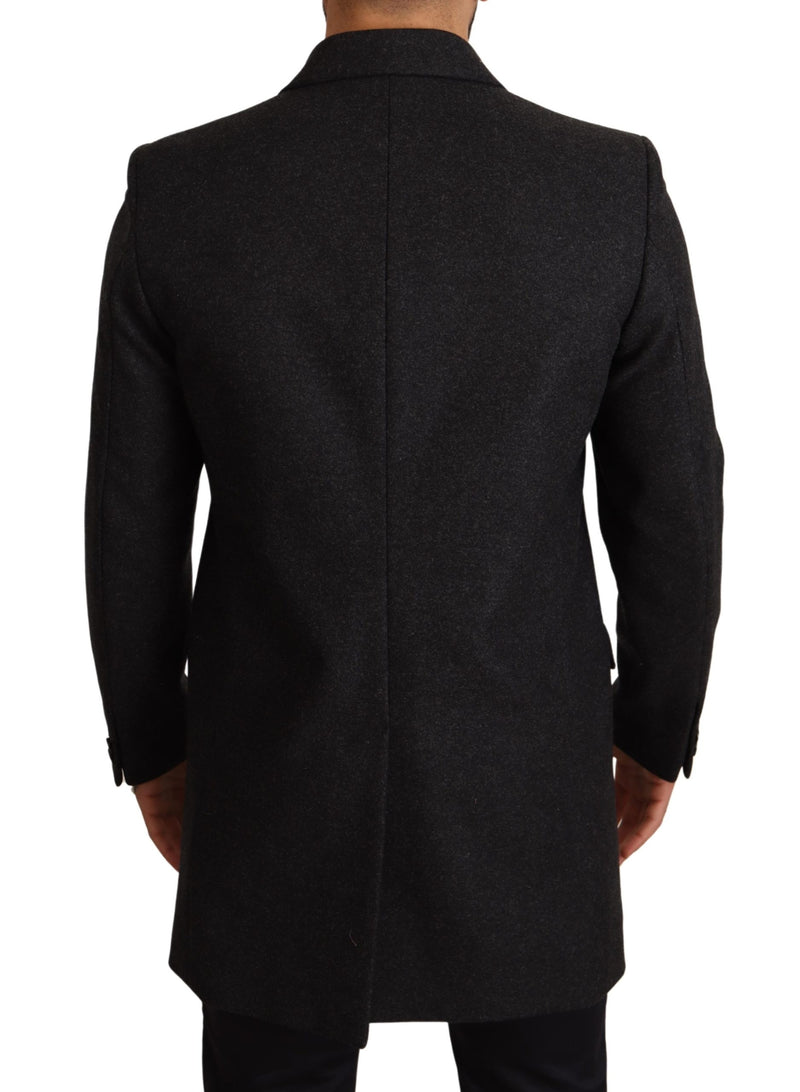 Gray Wool Over Trench Coat Jacket