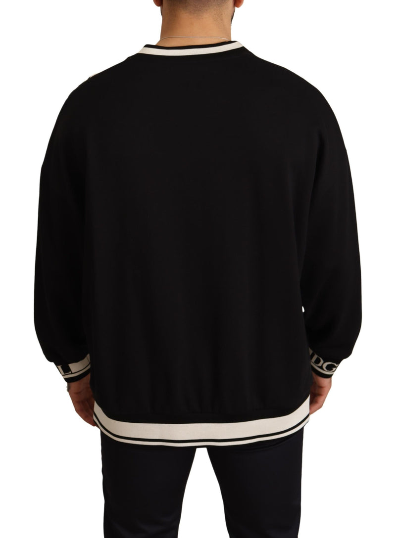 Black Cross Crown Crystals Sweatshirt Sweater