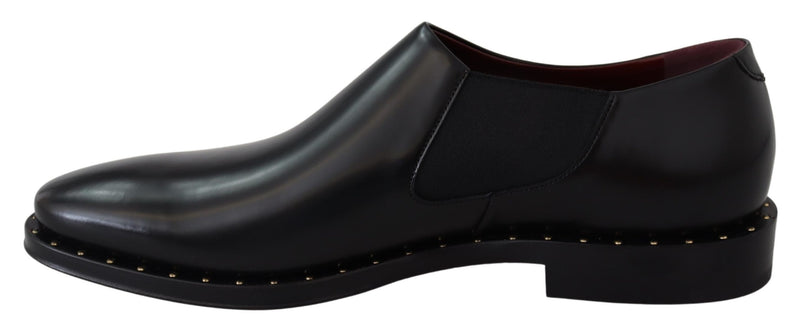 Black Leather Dress Formal  Loafers Shoes