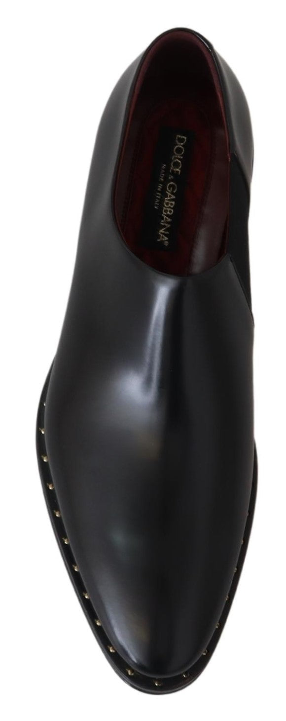 Black Leather Dress Formal  Loafers Shoes