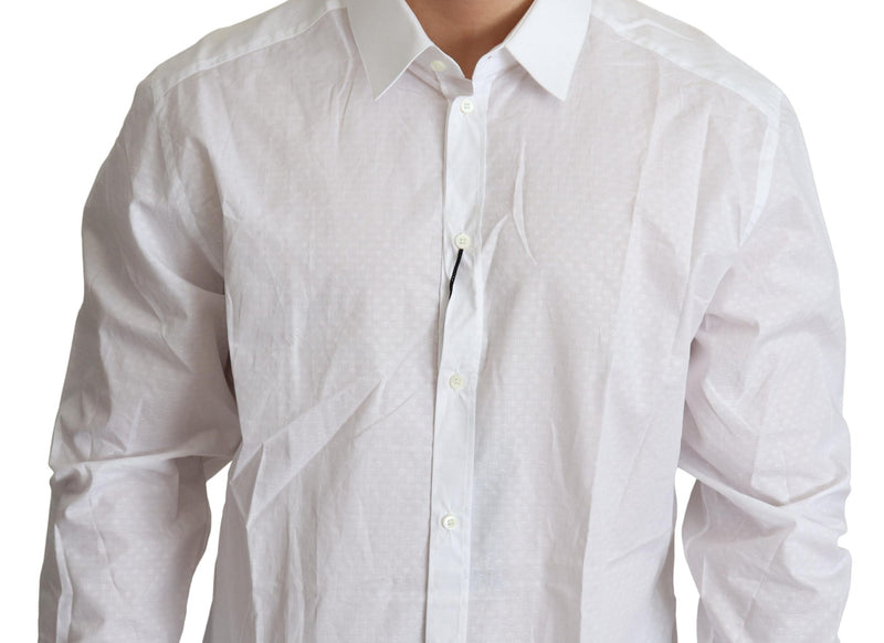 White Cotton Men Dress Formal Shirt