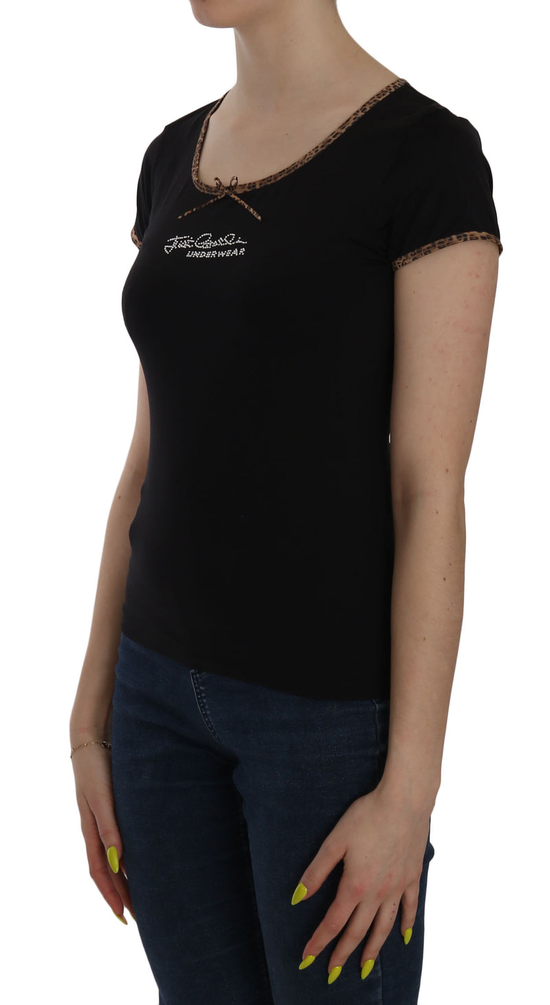 Black Short Sleeve Top UNDERWEAR T-shirt