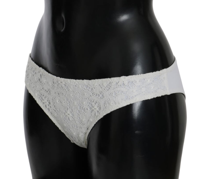 White Lace Swimsuit Bottom Bikini Beachwear