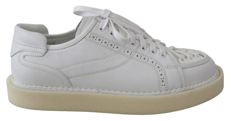 White Leather Low Top Sneaker Modigliani Shoes
