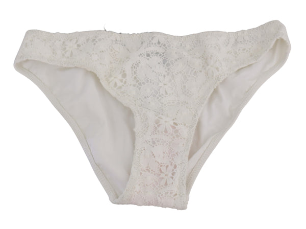 White Lace Swimsuit Bottom Bikini Beachwear
