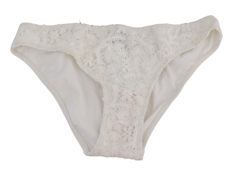 White Lace Swimsuit Bottom Bikini Beachwear