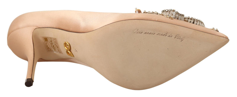 Nude Crystal Embellishment Pumps Shoes