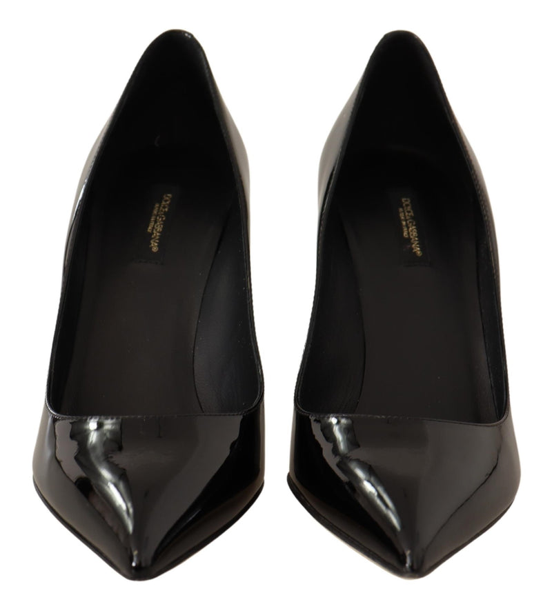 Black Patent Leather Heels Pumps Shoes