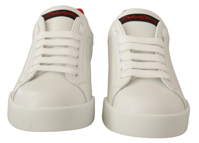 White Leather Low Top Women Sneakers Shoes