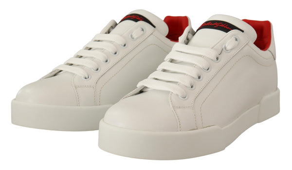 White Leather Low Top Women Sneakers Shoes