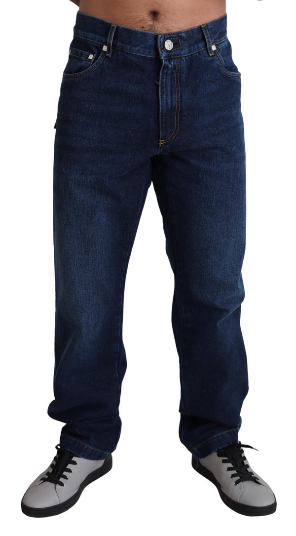 Blue Cotton Regular Denim Jeans