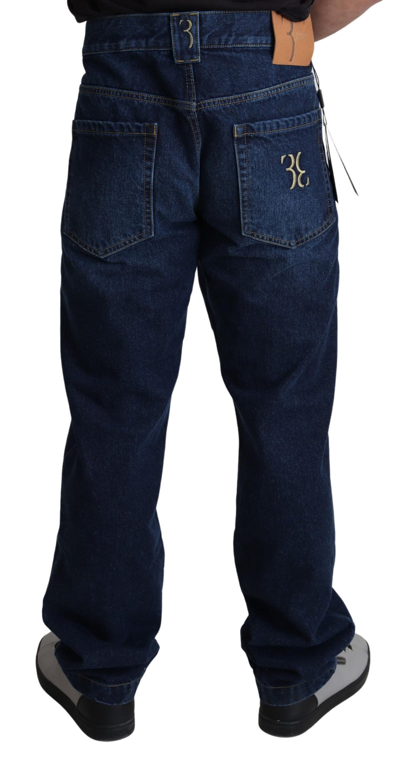 Blue Cotton Regular Denim Jeans
