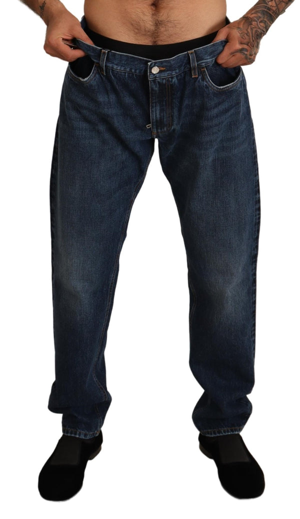 Dark Blue Cotton Denim Trouser Jeans Pant