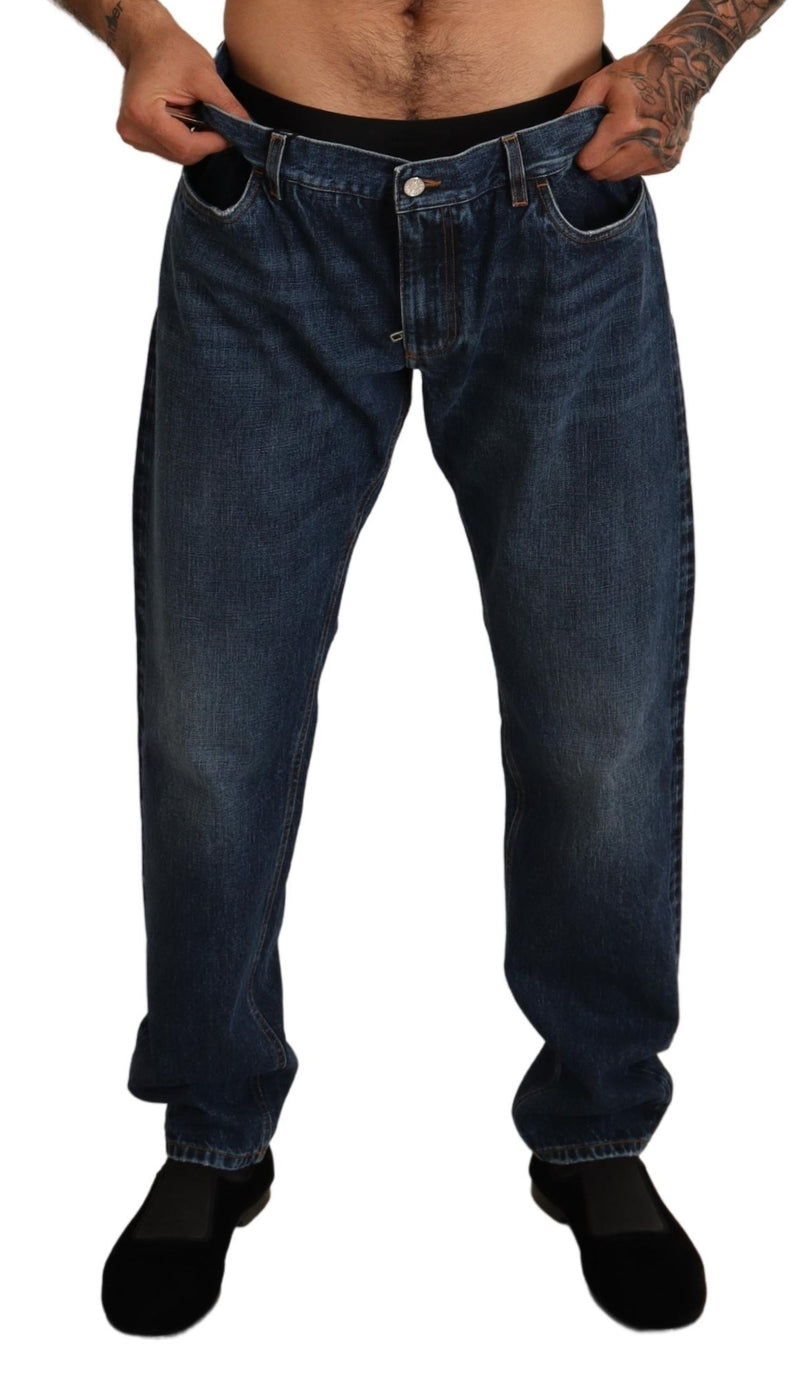 Dark Blue Cotton Denim Trouser Jeans Pant