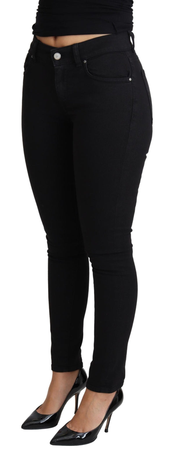 Black Skinny Denim Trouser Cotton Stretch Jeans