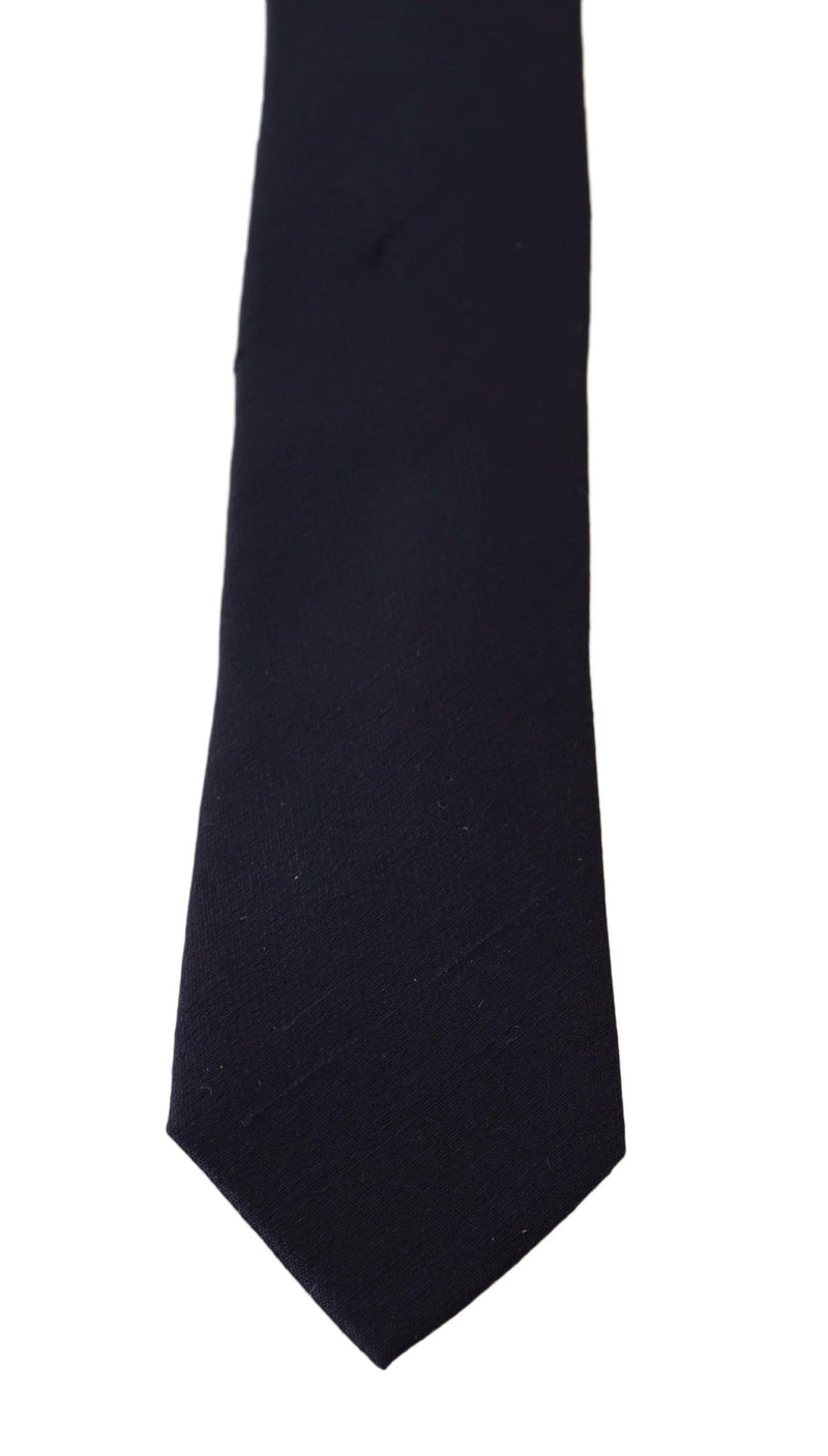 Navy Blue 100% Silk Slim Mens 4cm Necktie Accessory Tie