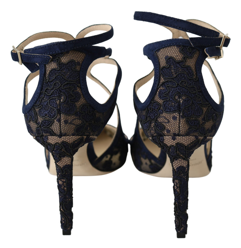 Lancer 85 Black Navy Slingbacks
